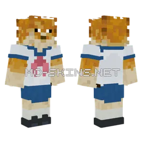 School Girl Puffer Minecraft skin