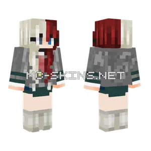 School Uniform Female Todoroki Minecraft skin