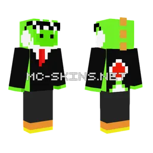 Secret Agent Yoshi Minecraft skin