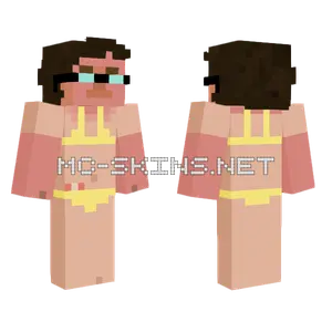 Semiskin Girl Minecraft skin