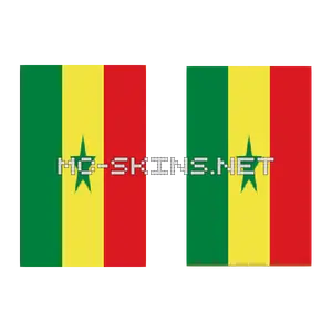 Senegal Flag cape, outside and lining