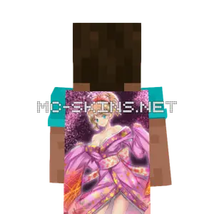 Serena Kimono cape, outside and lining