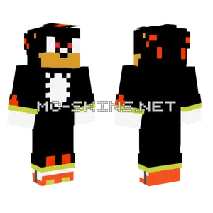 Shadow The Hedgehog Minecraft skin