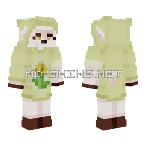 Sheep With Yellow Flower Hoodie Minecraft skin