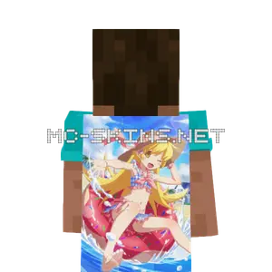 Shinobu Oshino Bikini cape, outside and lining