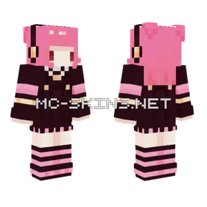 Shion Pink Outfit Minecraft skin