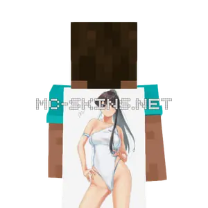 Shoko Komi Swimsuit cape, outside and lining
