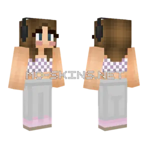 Short Brown Hair Girl Minecraft skin