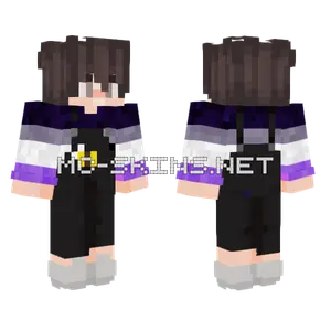 Short Hair Overall Pride Minecraft skin
