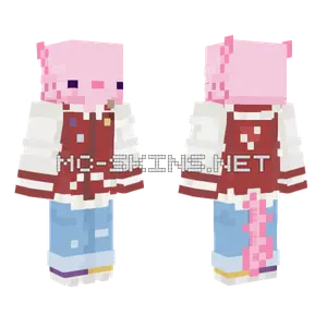 Shroomtopia Axolotl With Heelys Minecraft skin