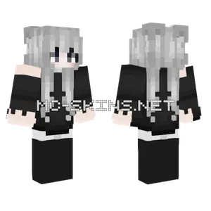 Silver Haired Girl Minecraft skin