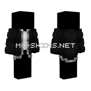 Simple Black Coat White Shirt Minecraft skin