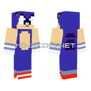 Simple Sonic Minecraft skin