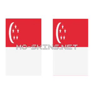 Singapore Flag cape, outside and lining
