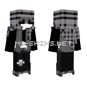 Single Rip Black Denim Keffiyeh Minecraft skin
