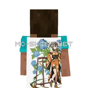 Sinon Kimono cape, outside and lining