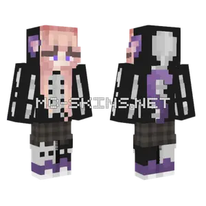 Skeleton Hoodie Shadow Cat Minecraft skin