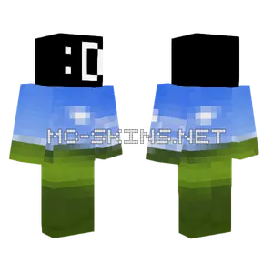 Sky Blue Landscape Minecraft skin