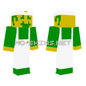 SMB1 Luigi Minecraft skin
