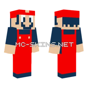 SMB2 Mario Minecraft skin
