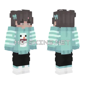 Snow Aesthetic Winter Hoodie Boy Minecraft skin