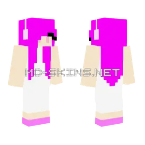 Snowflake Girl Magenta Minecraft skin