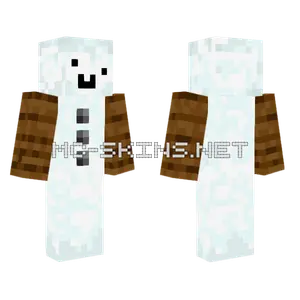 Snowman With Buttons Minecraft skin