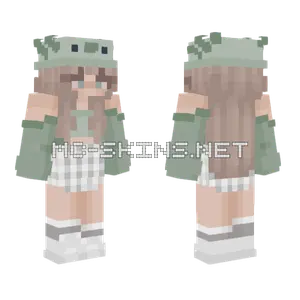 Soft Cottagecore Axolotl Minecraft skin