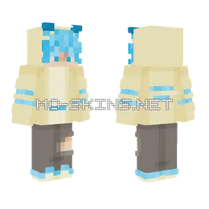 Soft Cute Boy Skin Yellow Aqua Minecraft skin