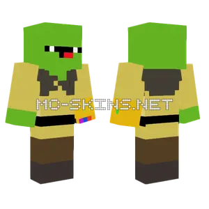 Solid Color Infinity Shrek Minecraft skin