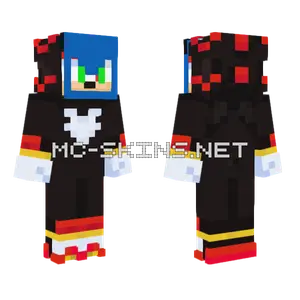 Sonic Shadow Costume Skin Minecraft skin