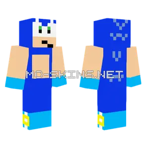 Sonic Sky Blue Clothes Minecraft skin