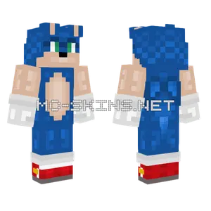 Sonic The Hedgehog Minecraft skin