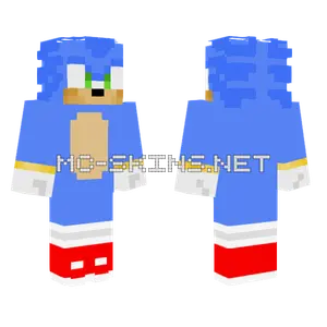 Sonic the Hedgehog Minecraft skin