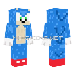Sonic The Hedgehog Minecraft skin