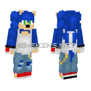 Sonic The Hedgehog Minecraft skin