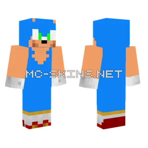 Sonic The Hedgehog Minecraft skin