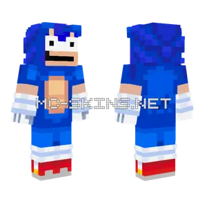 Sonic The Hedgehog Minecraft skin