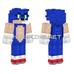 Sonic The Hedgehog Minecraft skin