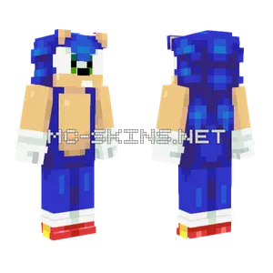 Sonic The Hedgehog Minecraft skin