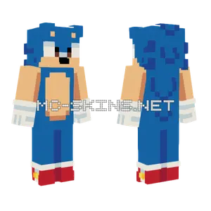 Sonic The Hedgehog Minecraft skin
