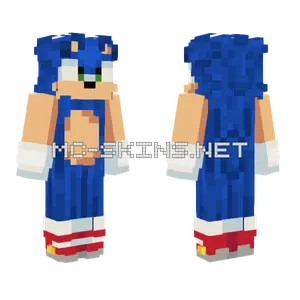 Sonic The Hedgehog V2 Minecraft skin