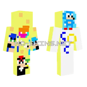 Sonic X Shadow Generations Summer Minecraft skin
