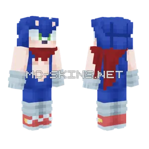 Soniqui Blue Hedgehog Minecraft skin