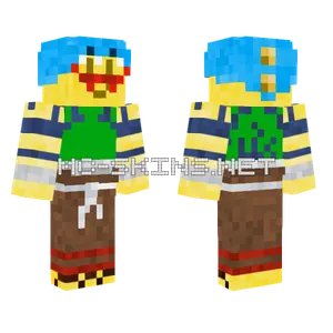 Spanglykamina45 Blue Yellow Outfit Minecraft skin