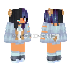 Sparkle Blue Girl Minecraft skin
