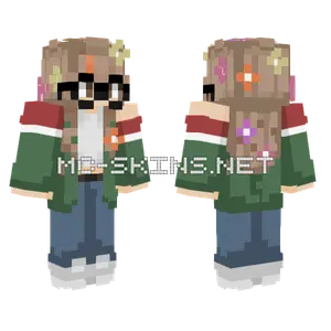 Sparkly Brown Hair Girl Minecraft skin
