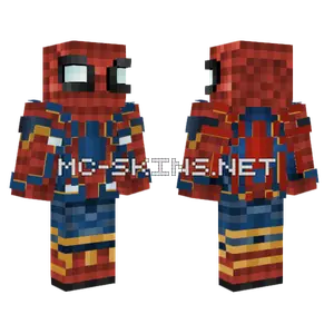 Spider-Man Avengers Suit Layered Minecraft skin