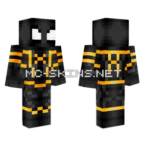Spider-Man Black Gold Suit Minecraft skin