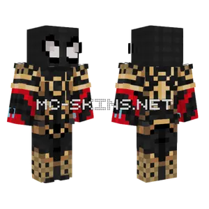 Spider-Man Black Gold Suit Minecraft skin